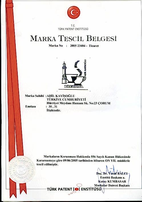 Marka Tescil Belgesi