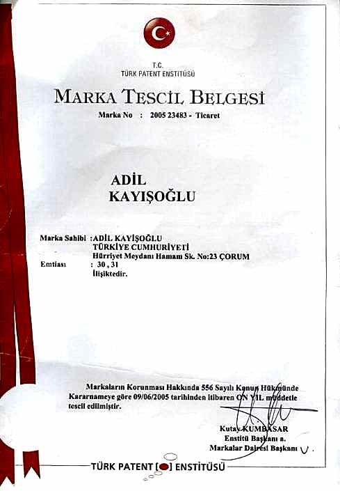 Marka Tescil Belgesi